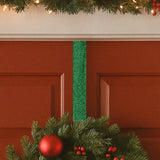 Gancho para Corona Navideña, Glitter, Color Verde