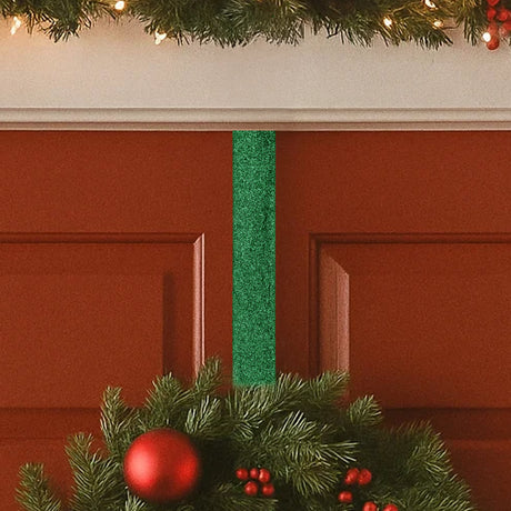 Gancho para Corona Navideña, Glitter, Color Verde