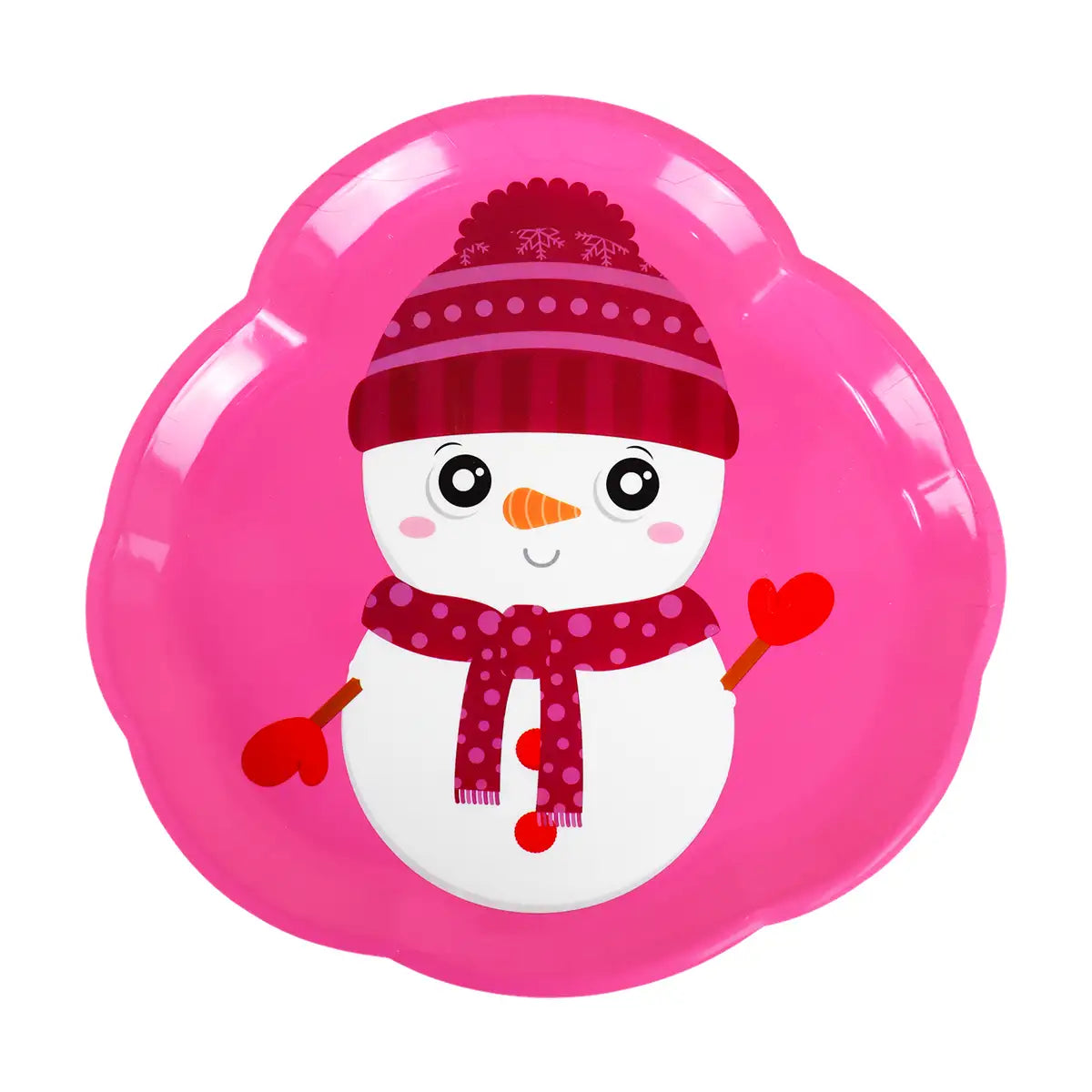 Plato de Plástico Navideño, Muñeco de Nieve