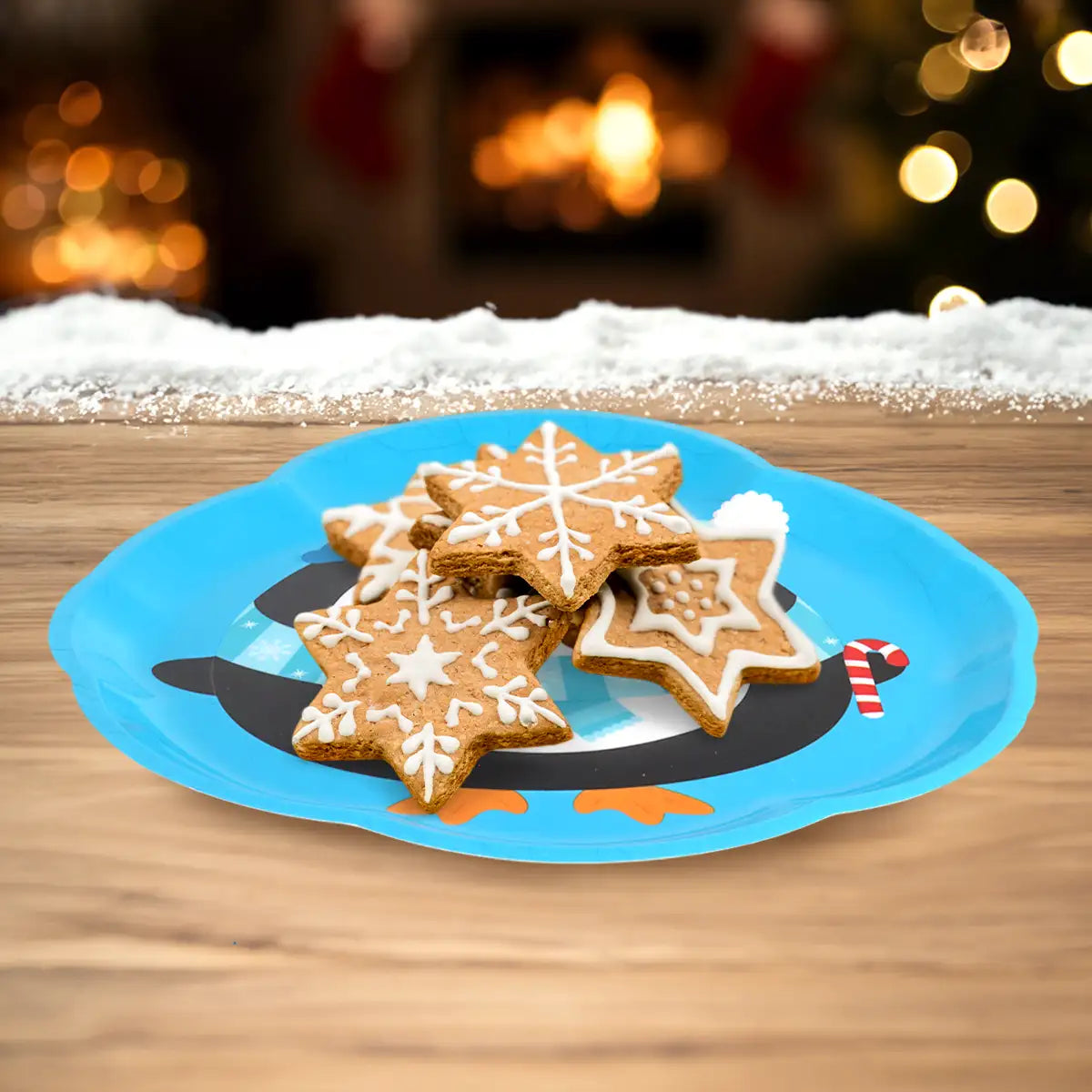 Plato de Plástico Navideño, Pingüino