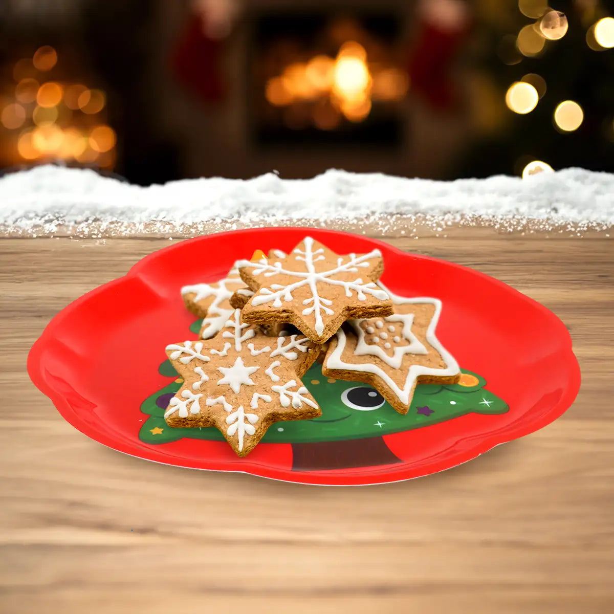 Plato de Plástico Navideño, Pino