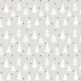 Mantel Navideño, Diseño Pinos, Color Gris