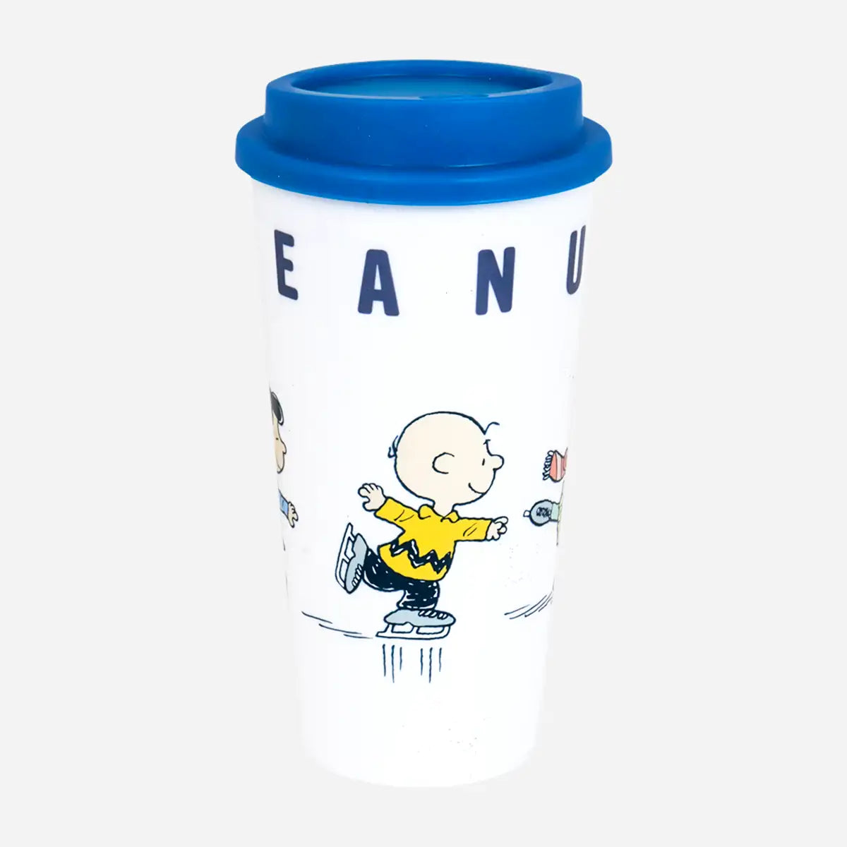 Termo, Diseño Navideño, Peanuts, Color Azul, 473 ml