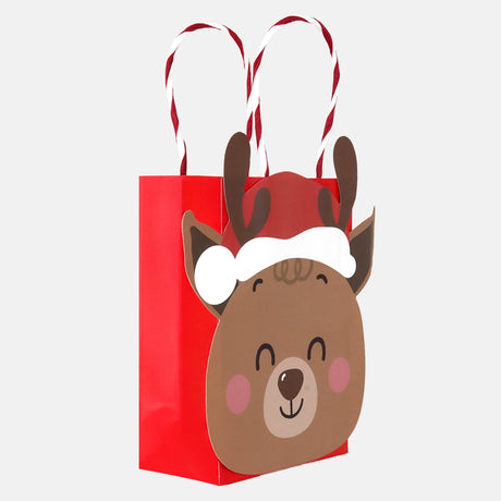 Bolsa de Regalo Navideña, Reno, Color Rojo