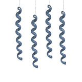 Ornamentos Navideños, Espiral, Color Azul, 4 pzas