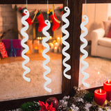Ornamentos Navideños, Espiral, Color Blanco, 4 pzas