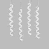 Ornamentos Navideños, Espiral, Color Blanco, 4 pzas