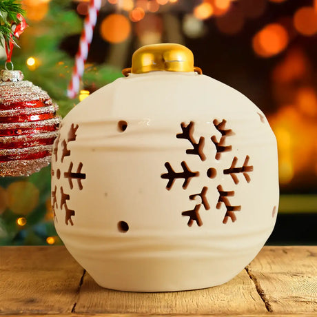 Portavelas Navideño de Cerámica, Esfera