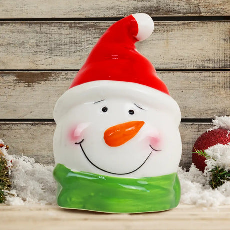 Figura Navideña de Cerámica, Snowman