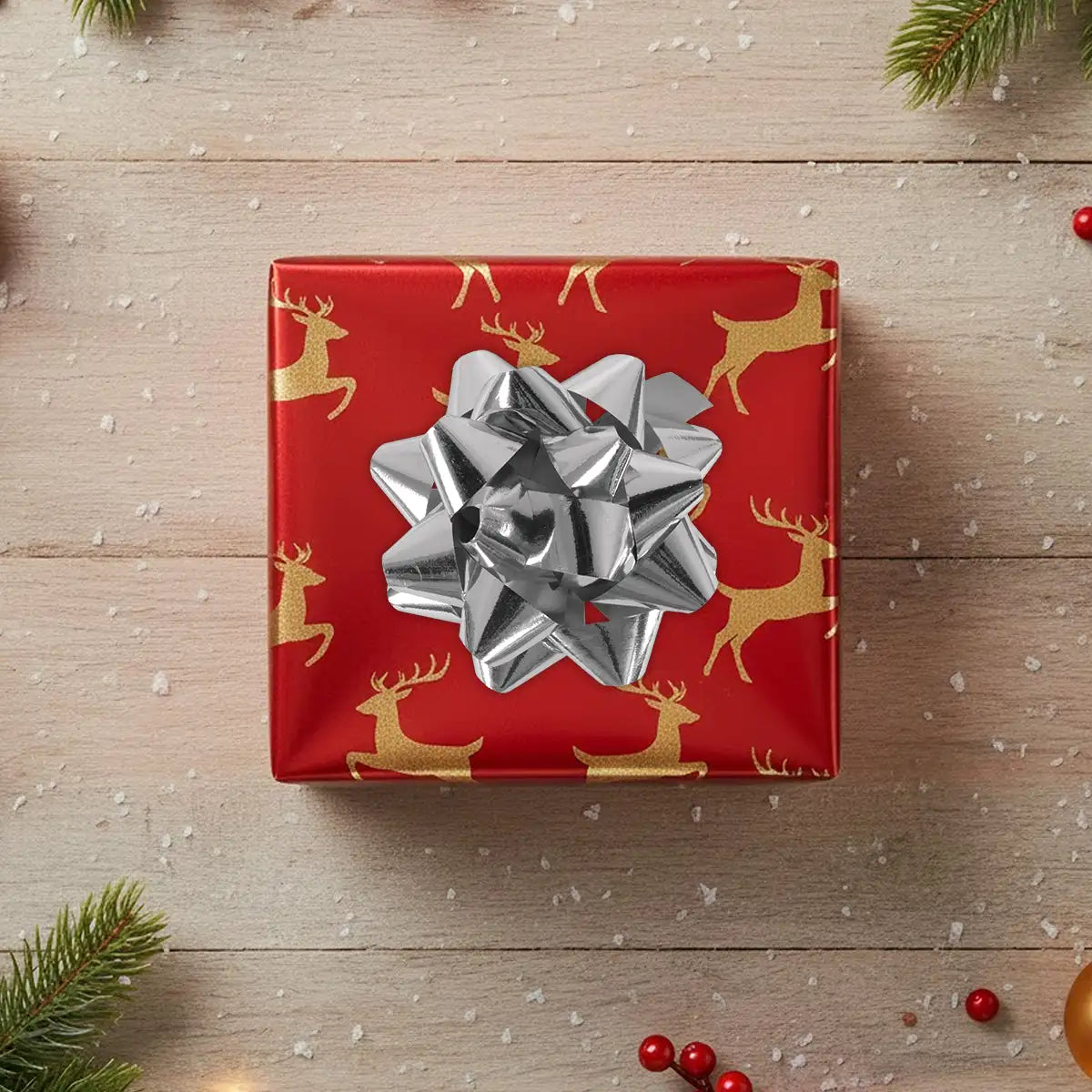 Moño de Regalo, Color Plata