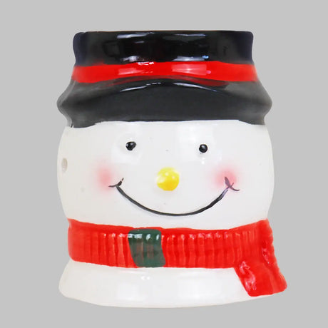 Portavelas Navideño de Cerámica, Snowman