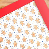 Papel para Envolver Regalos Navideño, Galletas de Jengibre, 6 pzas