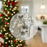 Esfera Navideña Redonda Transparente con Decoración Estrella