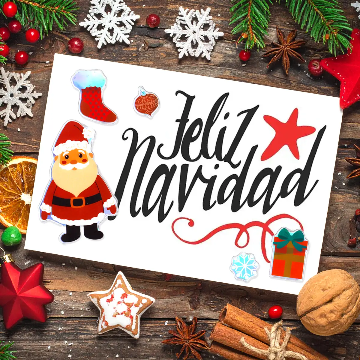 Stickers, Personajes Navideños, 3D