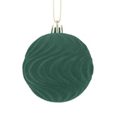 Esferas Navideñas, Gamuza, Color Verde, 2 pzas