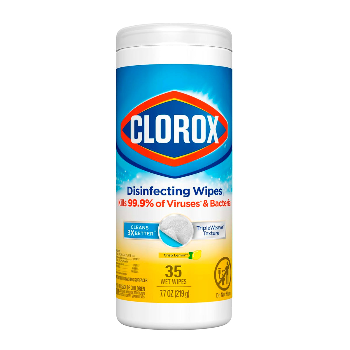 Toallitas Desinfectantes, Crisp Lemon, Clorox