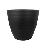 Maceta de Plástico, Textura Líneas, Color Negro