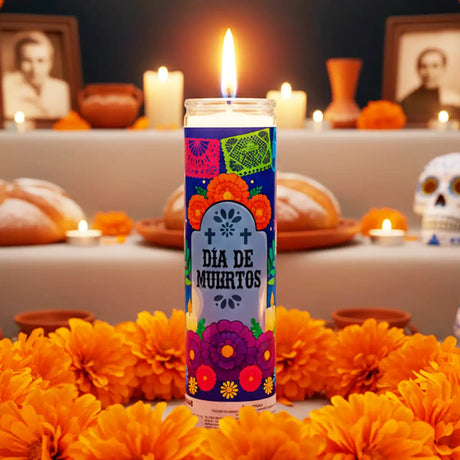 Veladora, Día de Muertos, Diseño Papel Picado