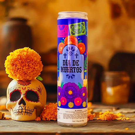 Veladora, Día de Muertos, Diseño Papel Picado