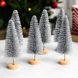 Mini Árbol Navideño para Decoración de Mesa, 6 pzas