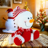 Peluche Navideño, Snowman, Color Rojo