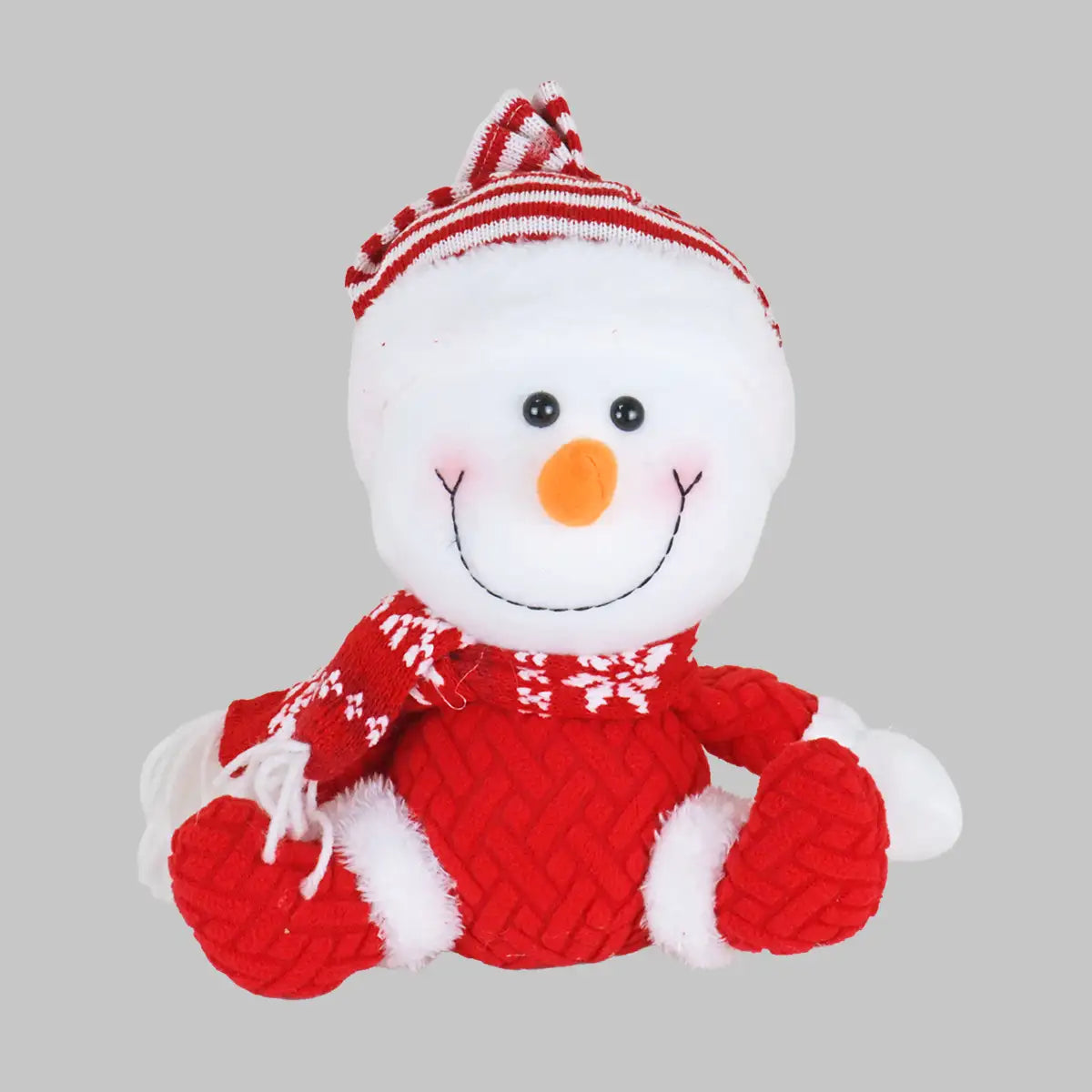 Peluche Navideño, Snowman, Color Rojo