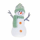 Peluche Navideño, Muñeco de Nieve, Color Verde
