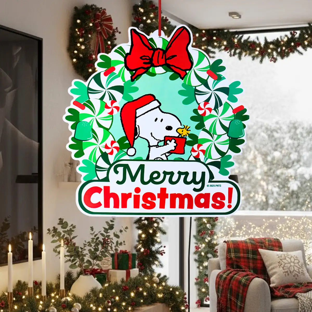Ornamento, Snoopy, Merry Christmas