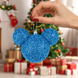 Esfera Navideña de Tinsel, Mickey, Color Azul