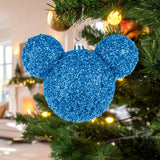 Esfera Navideña de Tinsel, Mickey, Color Azul