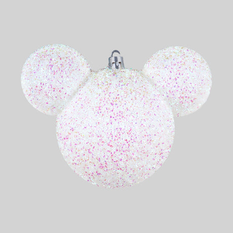 Esfera Navideña de Tinsel, Mickey, Color Blanco