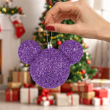 Esfera Navideña de Tinsel, Mickey, Color Morado