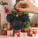 Esfera Navideña de Tinsel, Mickey, Color Negro