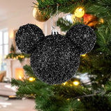 Esfera Navideña de Tinsel, Mickey, Color Negro