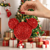 Esfera Navideña de Tinsel, Mickey, Color Rojo