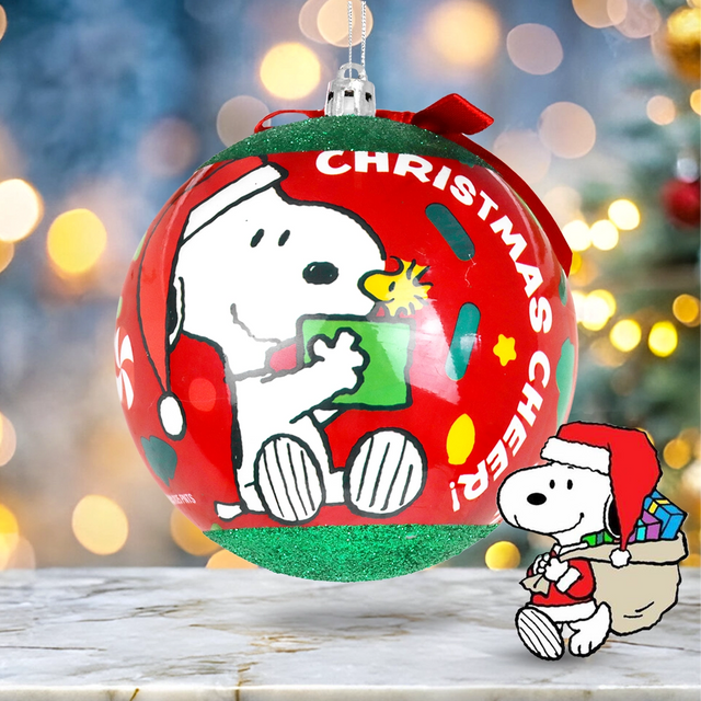 Esfera Navideña con Moño, Snoopy