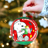 Esfera Navideña con Moño, Snoopy