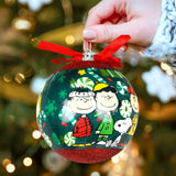 Esfera Navideña con Moño, Snoopy, Color Verde