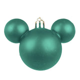 Esferas Navideñas, Mickey, Color Verde, 3 pzas