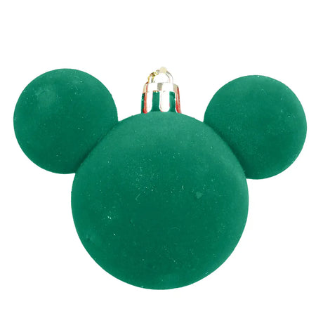 Esferas Navideñas, Mickey, Color Verde, 3 pzas