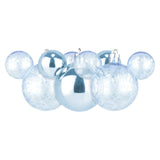 Esferas Navideñas en Forma de Mickey, 3 pzas, Color Azul