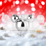 Esferas Navideñas en Forma de Mickey, 3 pzas, Color Plata