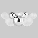 Esferas Navideñas en Forma de Mickey, 3 pzas, Color Plata