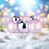 Esferas Navideñas en Forma de Mickey, 3 pzas, Color Lila