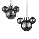 Esferas Navideñas en Forma de Mickey, 8 pzas, Color Negro