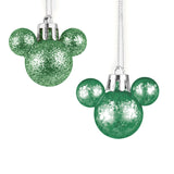 Esferas Navideñas en Forma de Mickey, 8 pzas, Color Verde