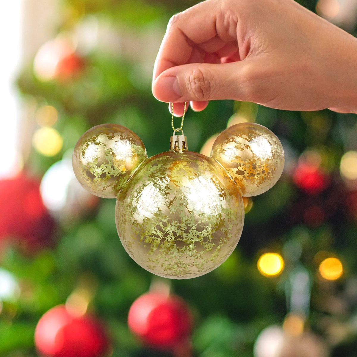 Esfera Navideña, Mickey, Color Dorado