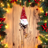 Ornamento Navideño, Gnomo, Color Gris