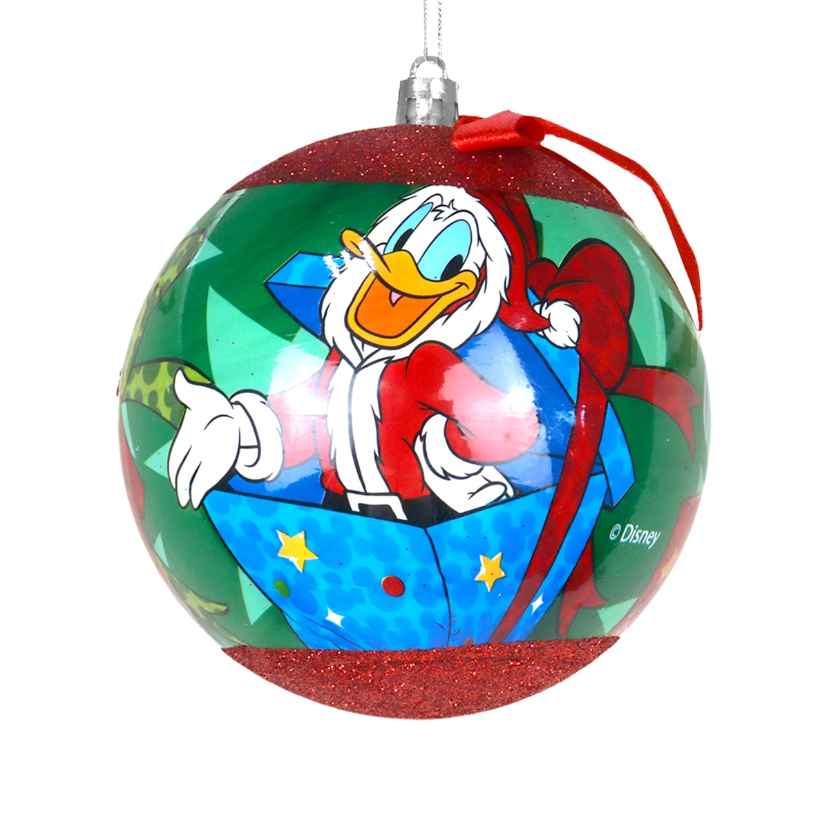 Esfera Navideña con Moño, Pato Donald