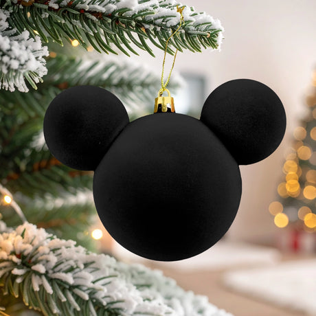 Esfera Navideña de Terciopelo, Mickey, Color Negro